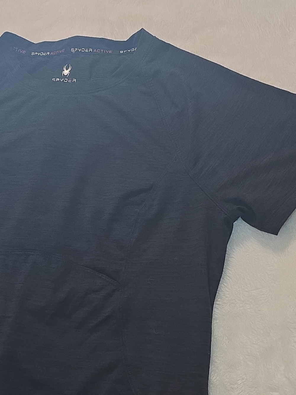 Spyder Men's Dark Blue Short Sleeve Performance Tee - Picture 2 of 9